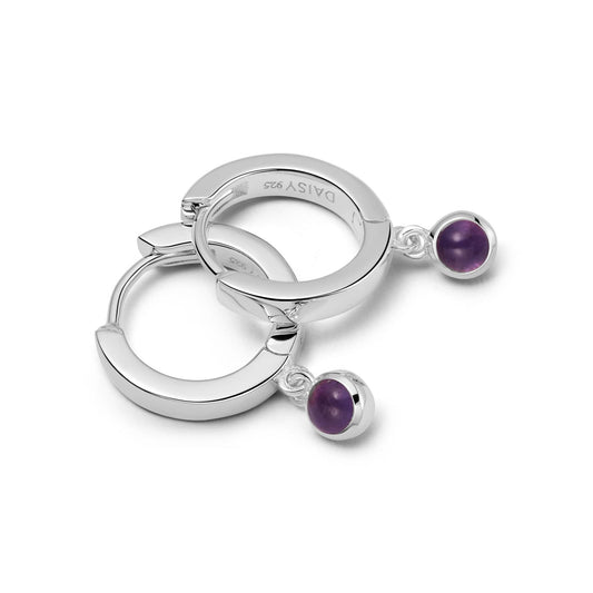 Healing Huggie Hoop Earrings Sterling Silver