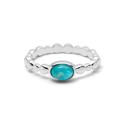 Healing Stone Bobble Ring Sterling Silver