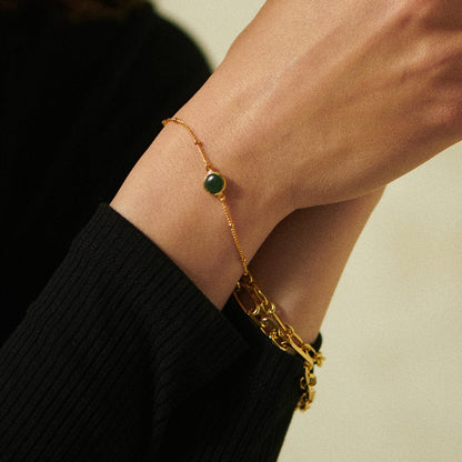 Healing Stone Bracelet 18ct Gold Plate