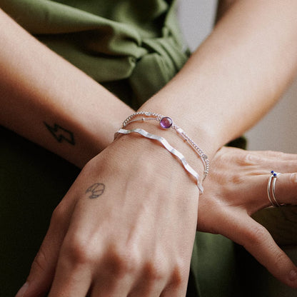 Healing Stone Bracelet Sterling Silver