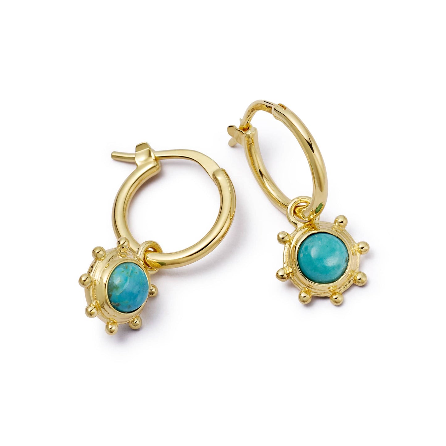 Healing Stone Charm Earrings 18ct Gold Plate