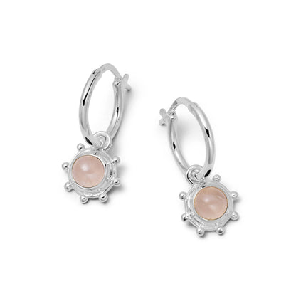 Healing Stone Charm Earrings Sterling Silver