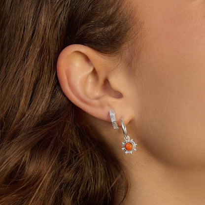 Healing Stone Charm Earrings Sterling Silver