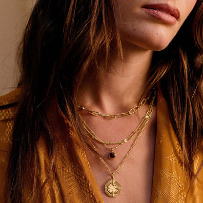 Healing Stone Necklace 18ct Gold Plate