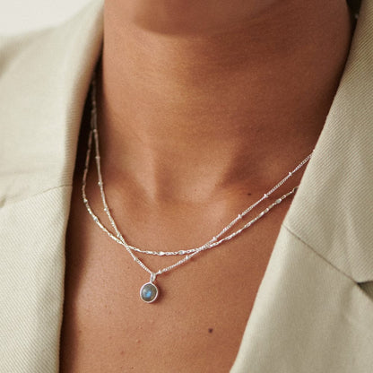 Healing Stone Necklace Sterling Silver