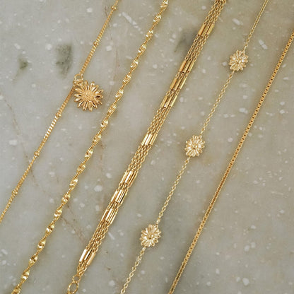 Helix Twisted Chain Bracelet 18ct Gold Plate