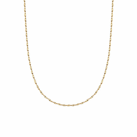 Helix Twisted Chain Necklace 18ct Gold Plate