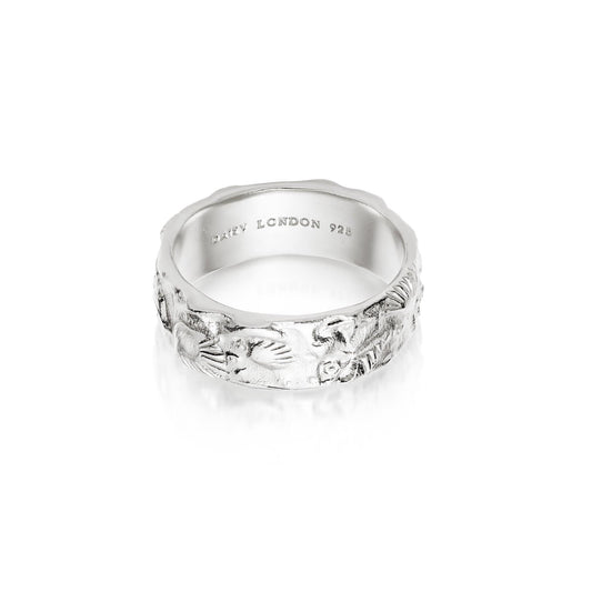 Fossil Band Ring Sterling Silver