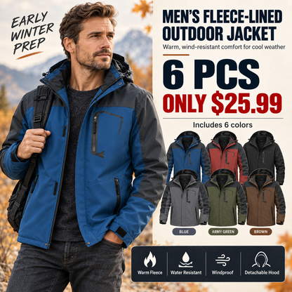 💝 Bestseller – Men’s Fleece-Lined Outdoor Jacket | Cozy Warmth for Cold Days