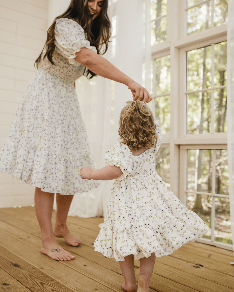 Katherine Dress - Lavender Floral