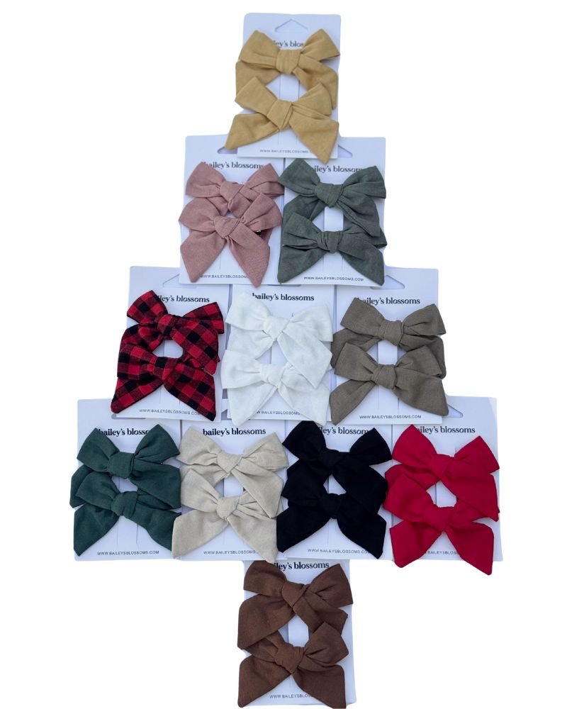 Linen Cotton Piggie Sets - White
