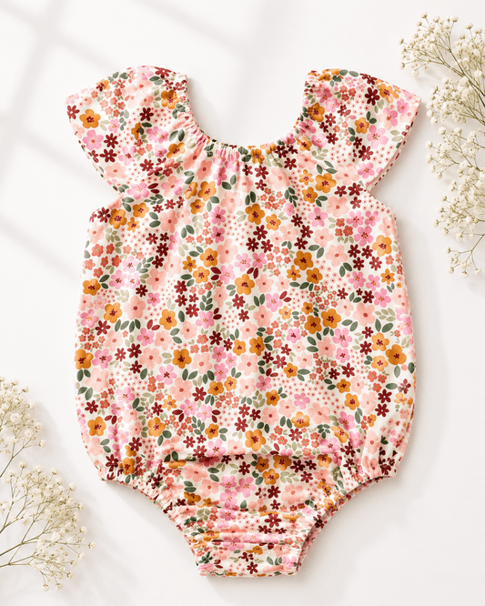 Maggie Cap Sleeve Leotard - Autumn Meadow