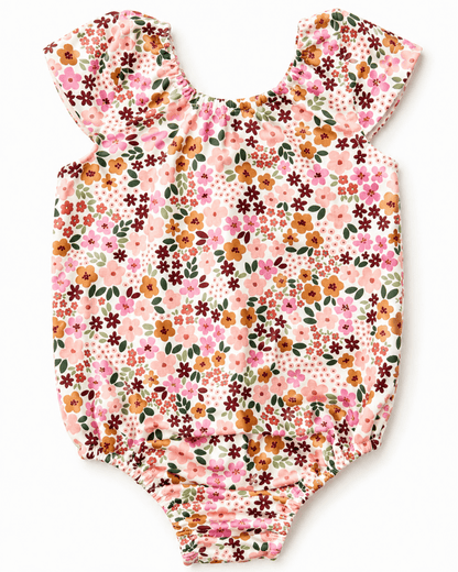 Maggie Cap Sleeve Leotard - Autumn Meadow