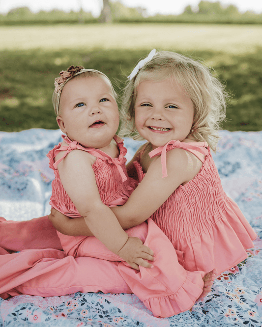 Maisie Smocked Two-Piece Set - Pressed Peony