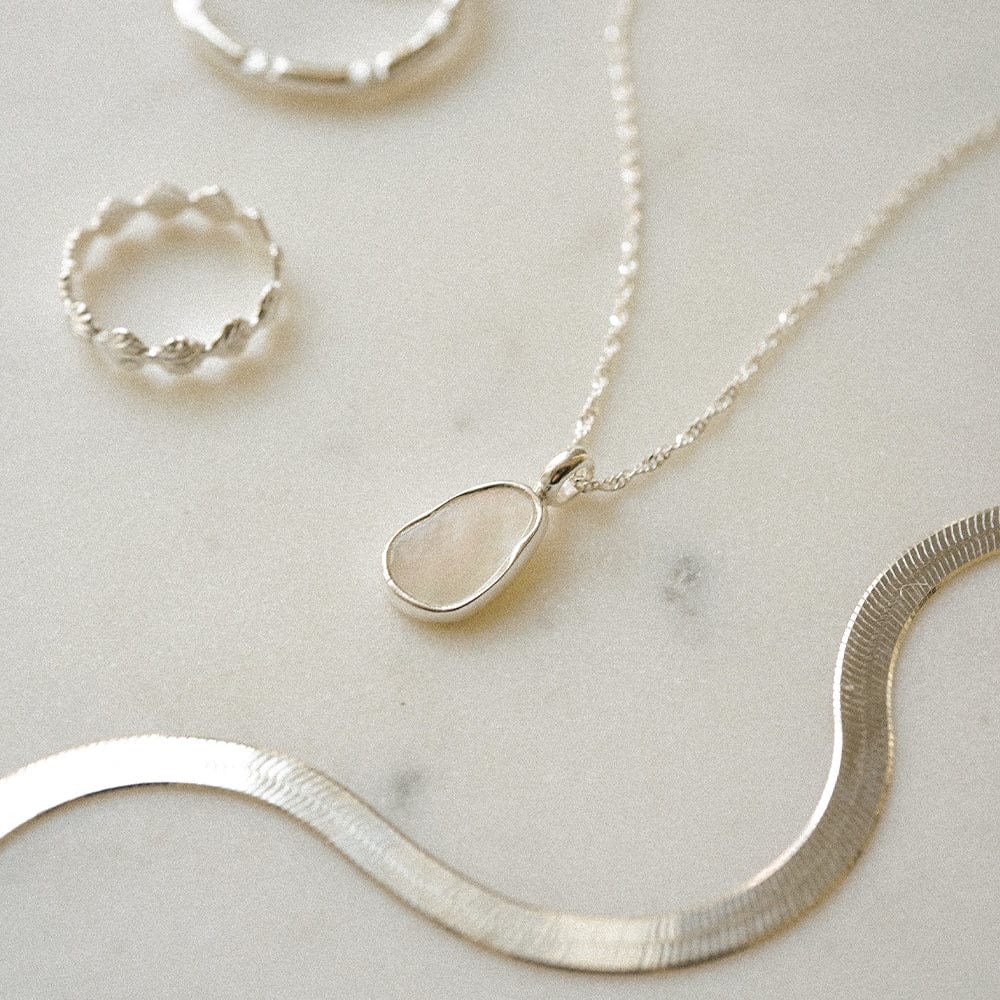 Mother of Pearl Layering Set Sterling Silver
