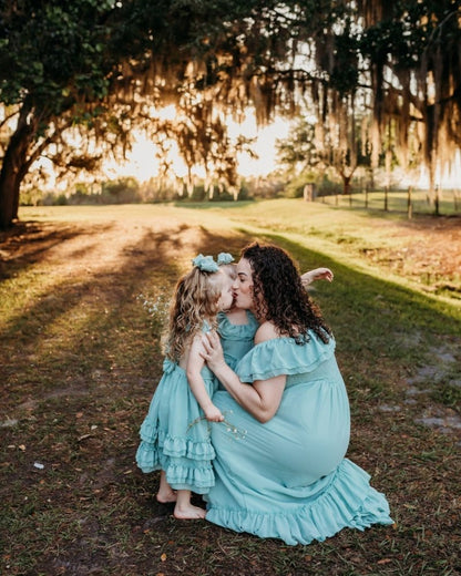Nellie Ruffle Maxi Dress - Sage