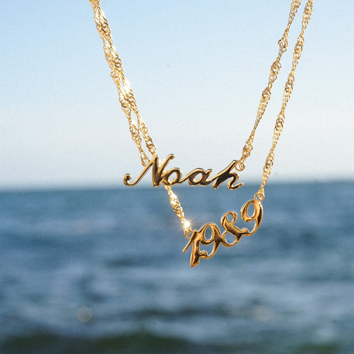 Personalised Carrie Name Necklace 18ct Gold Plate