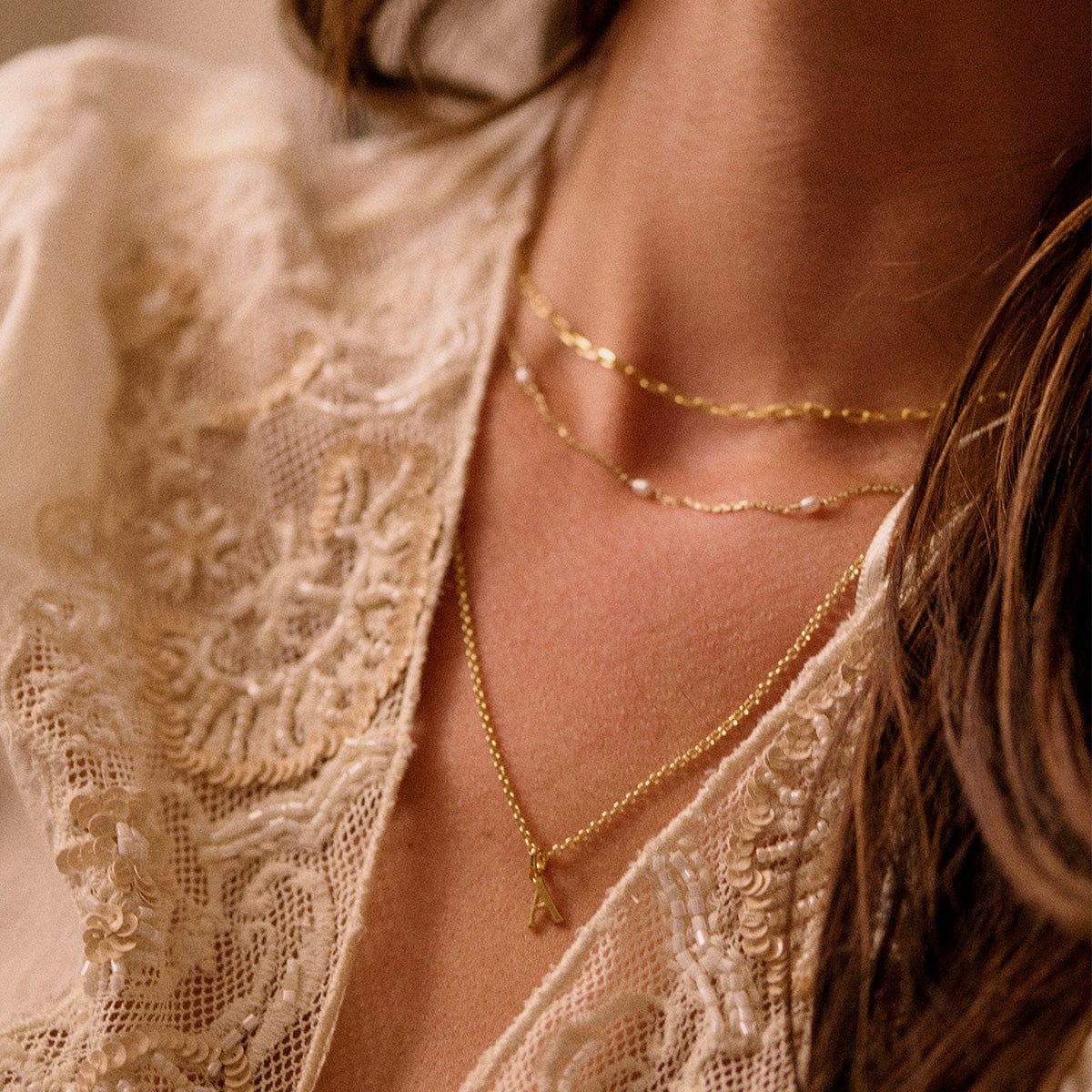 Personalised Initial Charm Pendant 18ct Gold Plate