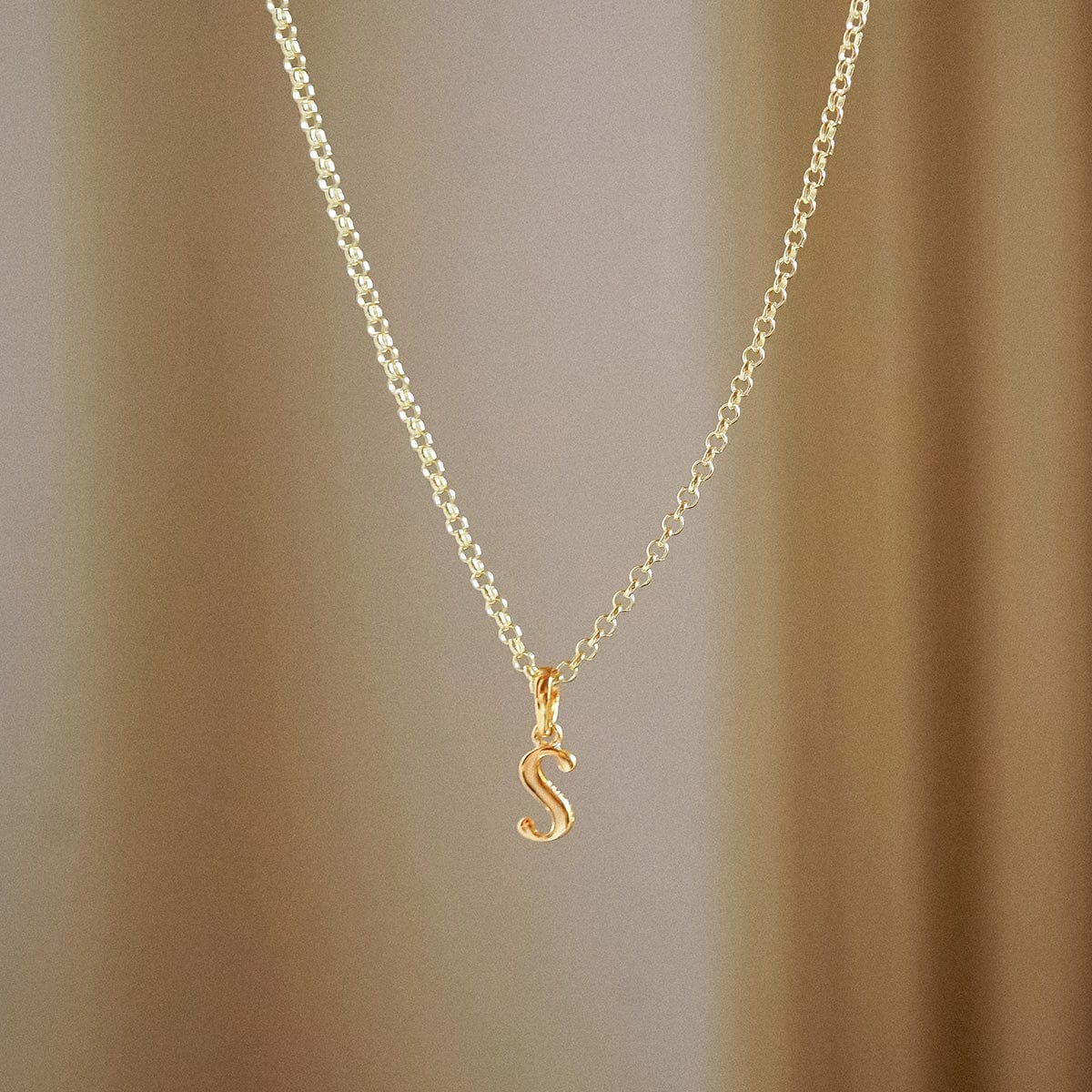 Personalised Initial Charm Pendant 18ct Gold Plate