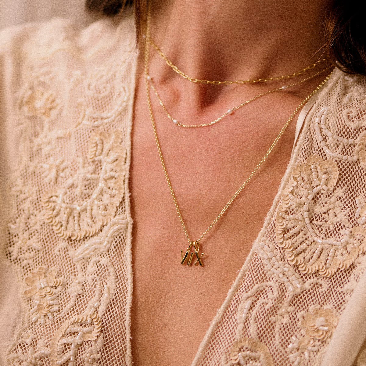 Personalised Initial Charm Pendant 18ct Gold Plate