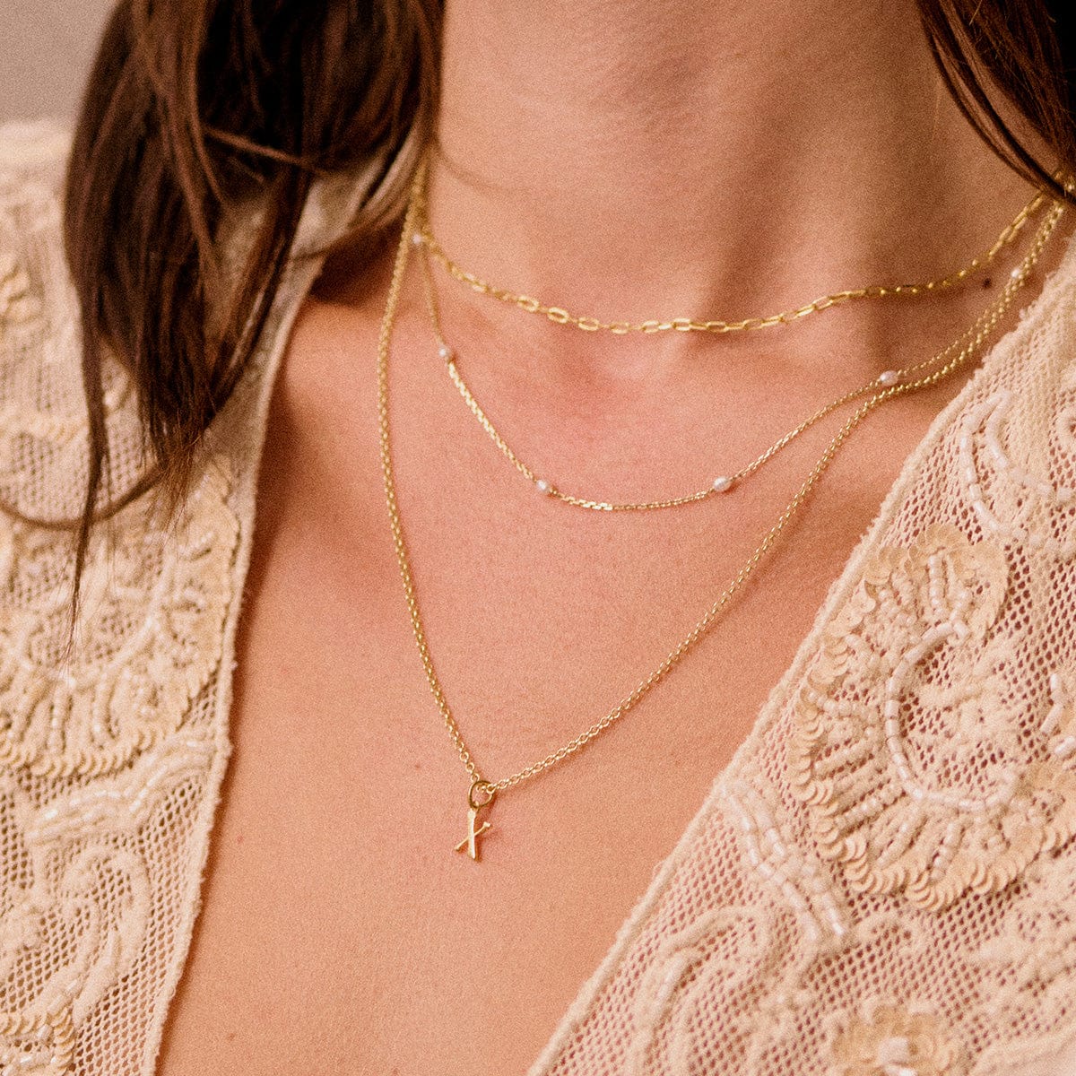 Personalised Initial Charm Pendant 18ct Gold Plate