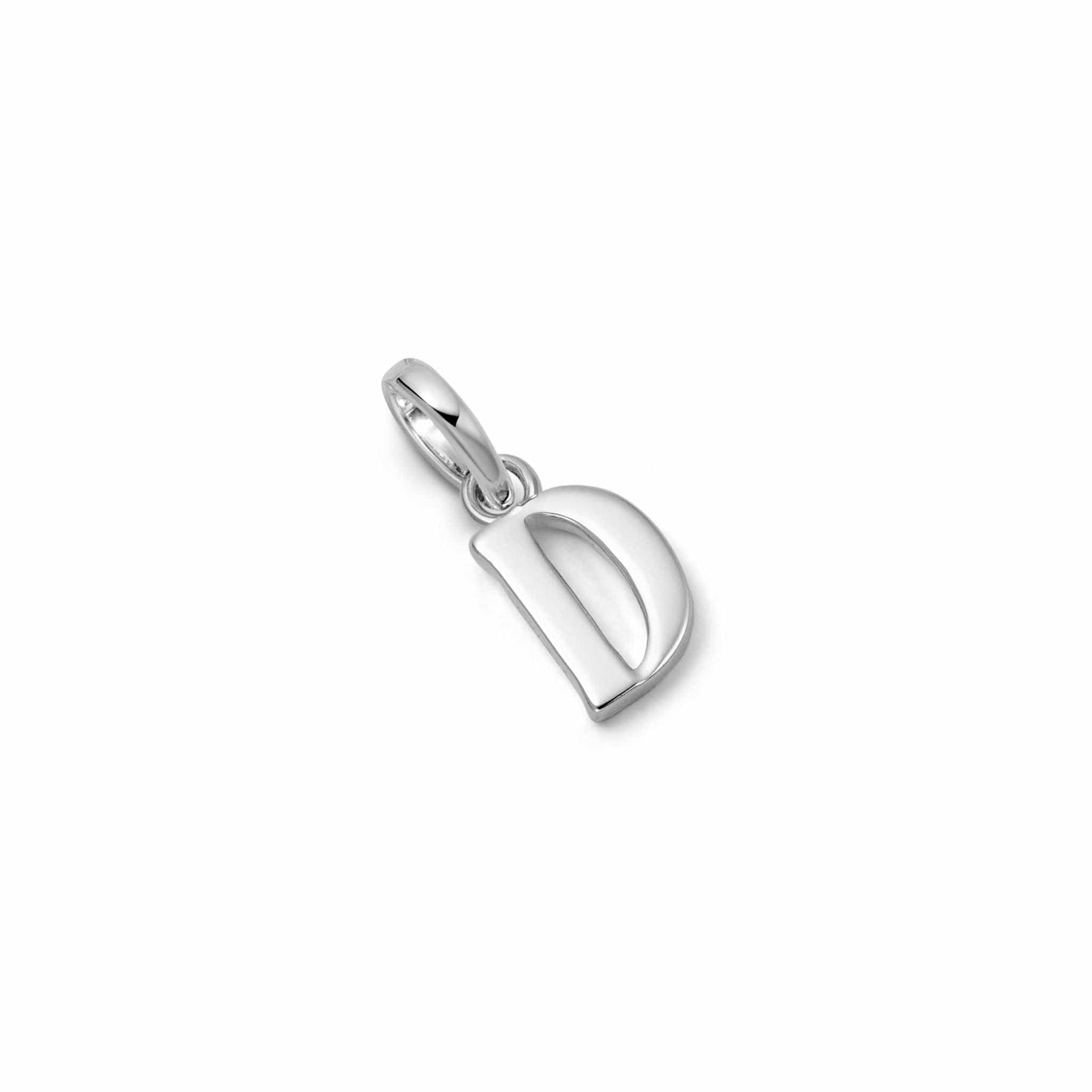 Personalised Initial Charm Pendant Sterling Silver
