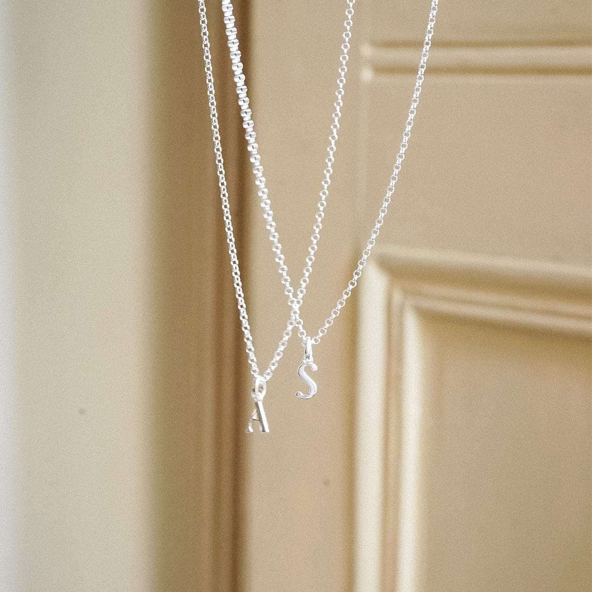 Personalised Initial Charm Pendant Sterling Silver