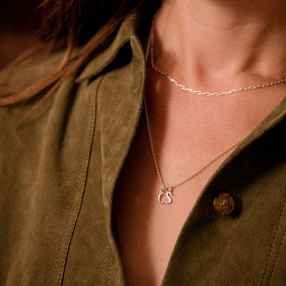 Personalised Initial Charm Pendant Sterling Silver