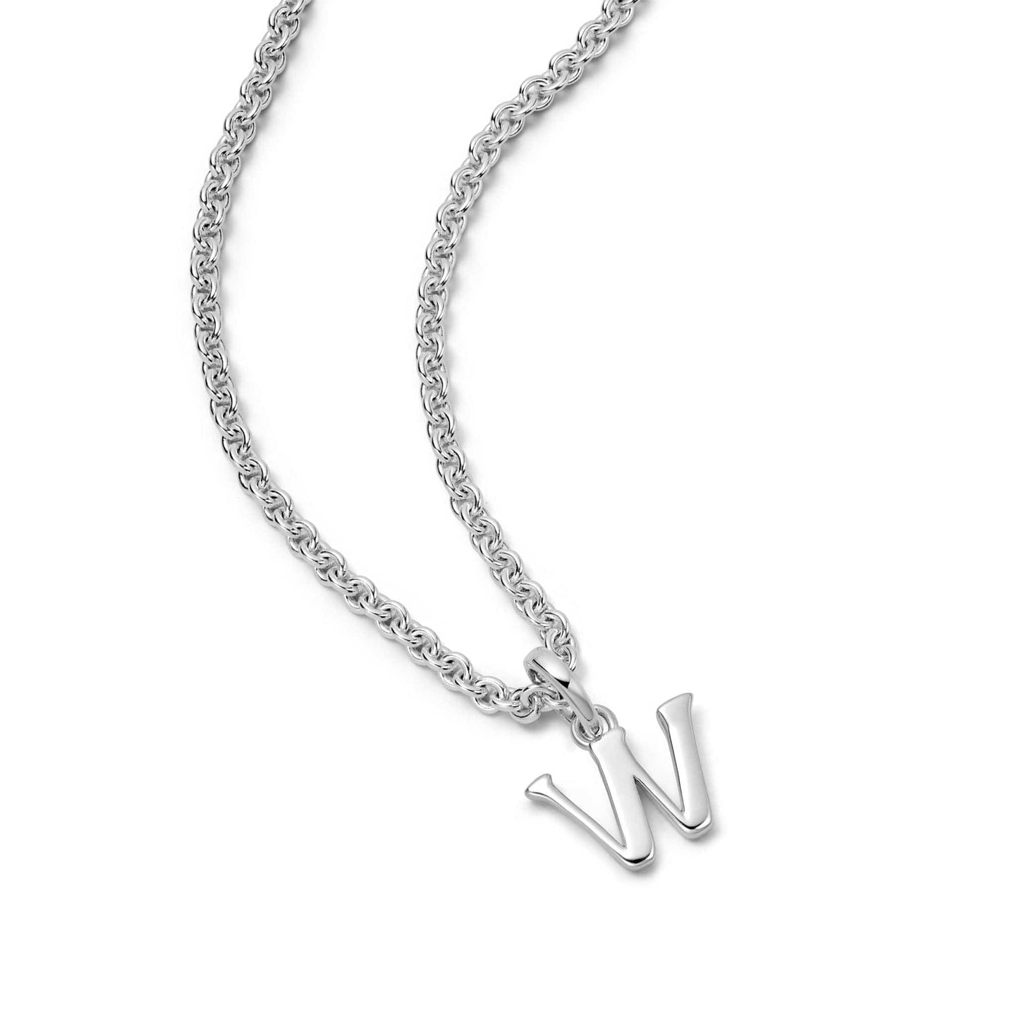 Personalised Initial Pendant Necklace Sterling Silver