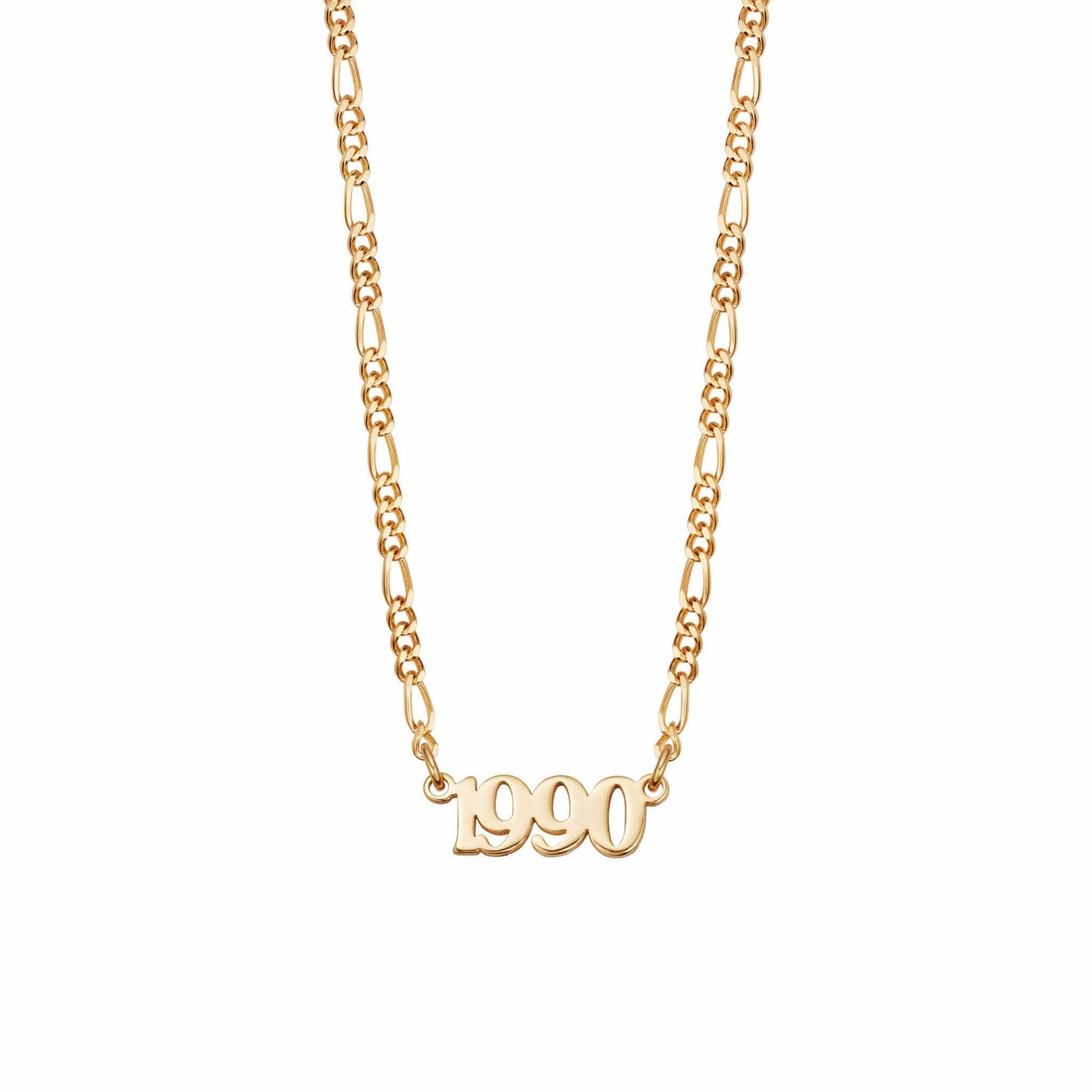 Personalised Year Necklace 18ct Gold Plate