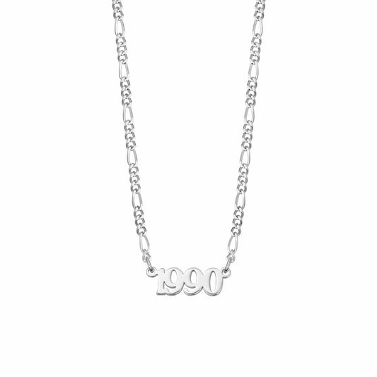 Personalised Year Necklace Sterling Silver