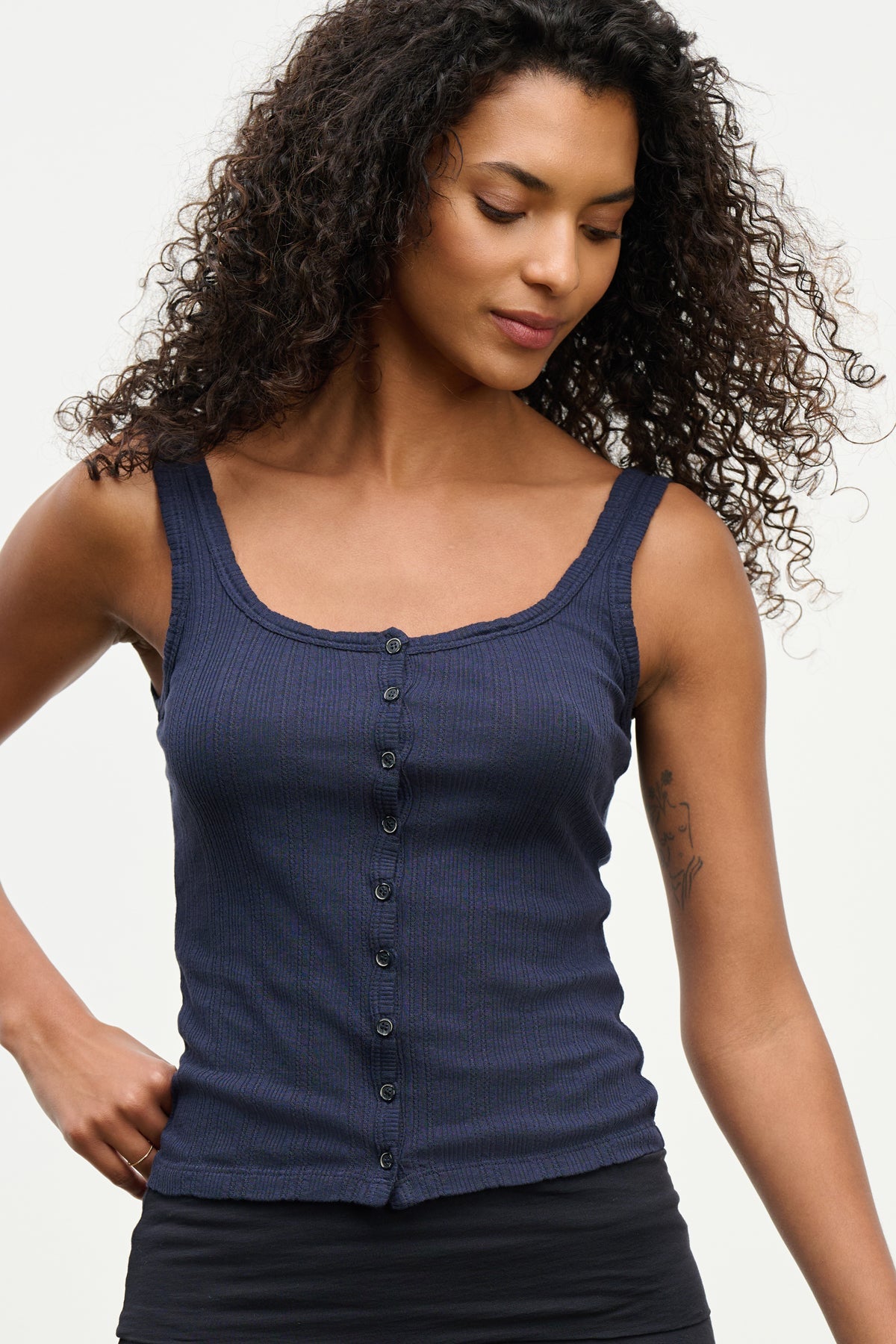 ADELLE POINTELLE TANK TOP