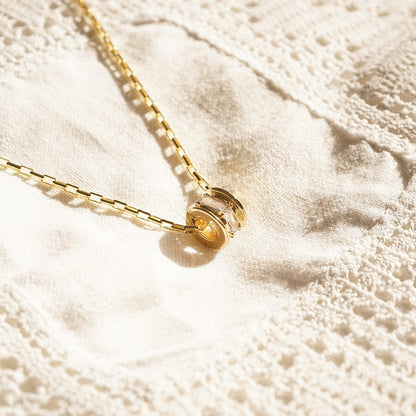 Polly Crystal Mini Hoop & Bead Necklace Set 18ct Gold Plate