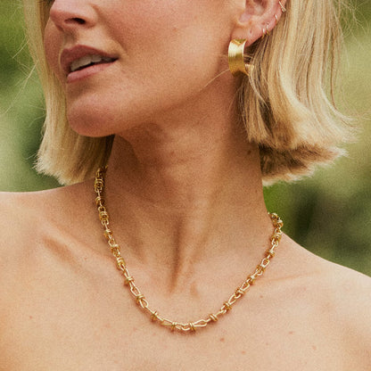 Polly Knot Chain Layering Set 18ct Gold Plate