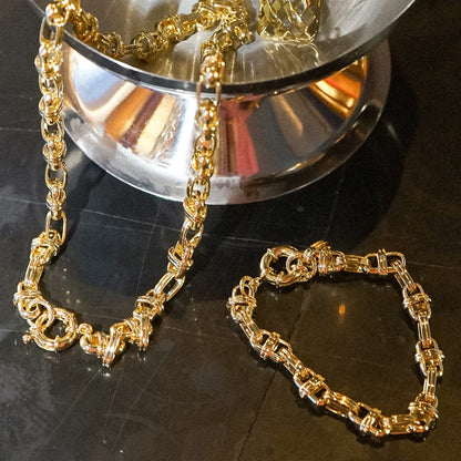 Polly Lock Chain Bracelet 18ct Gold Plate