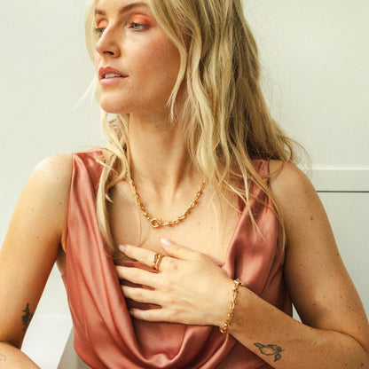Polly Chunky Knot Look 18ct Gold Plate