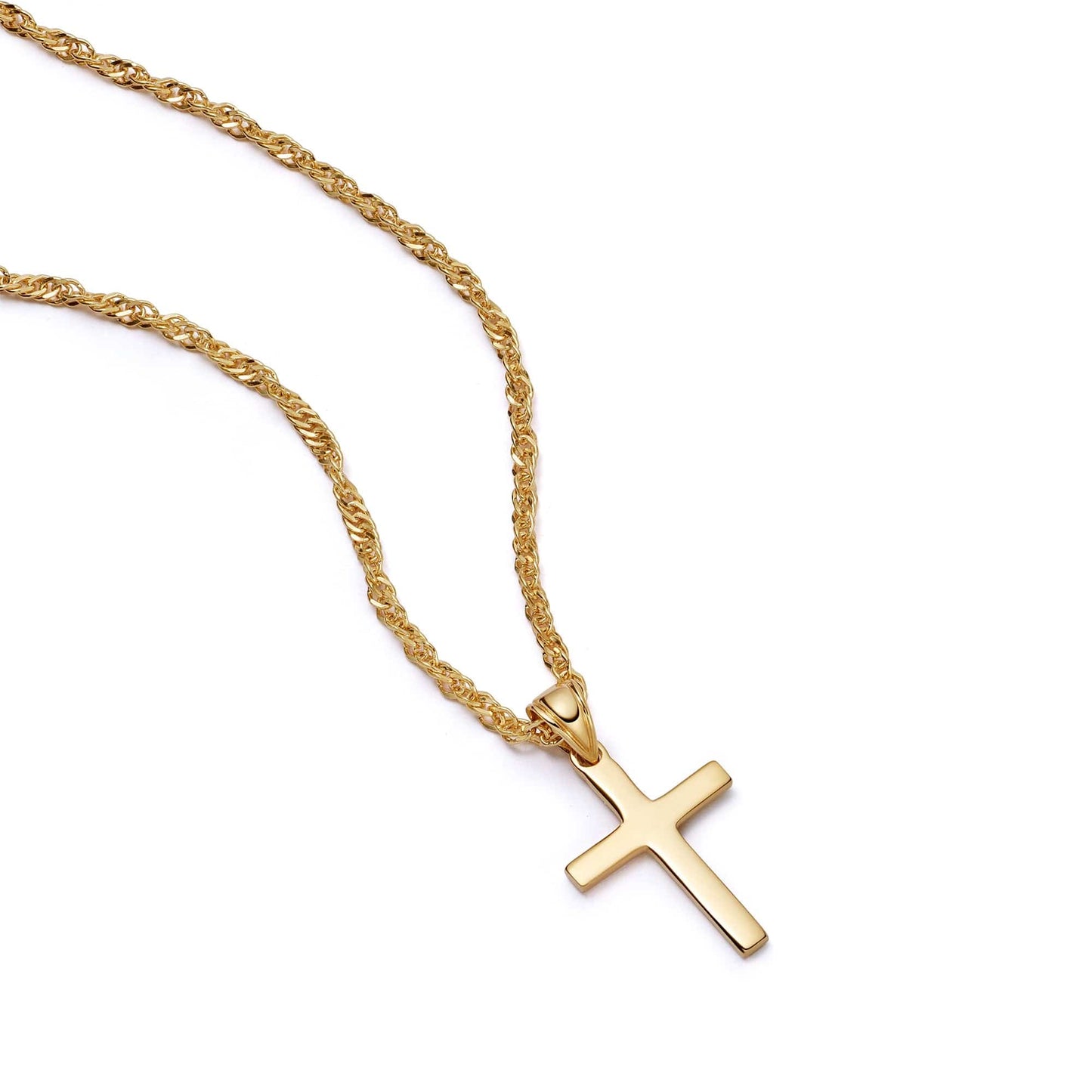 Polly Cross Necklace 18ct Gold Plate