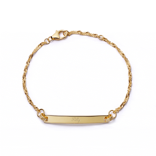 Polly Identity Tag Bracelet 18ct Gold Plate