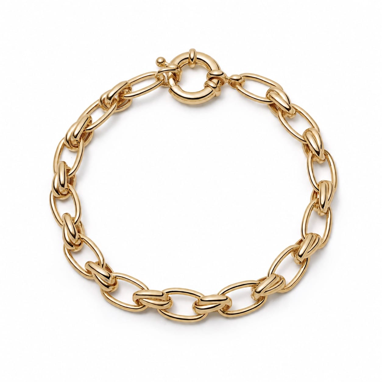 Polly Vintage Link Chain Bracelet 18ct Gold Plate