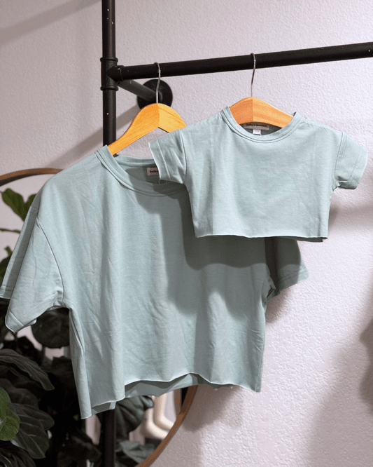 Indy Essential Crop Tee - Powder Blue