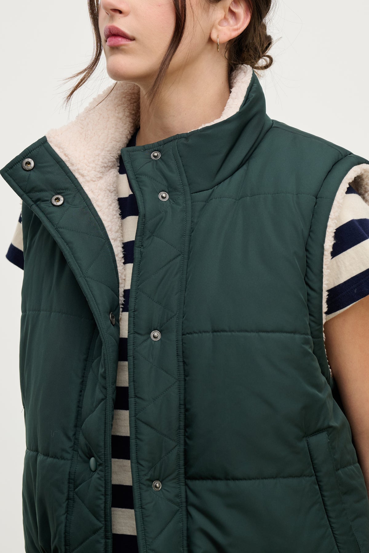 CATHY PUFFER SHERPA REVERSIBLE VEST