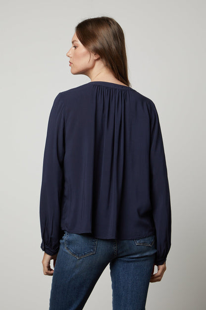 POSIE SPLIT NECK BLOUSE