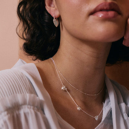 Scribble Hearts 'Locked In' Layering Set Silver Plate