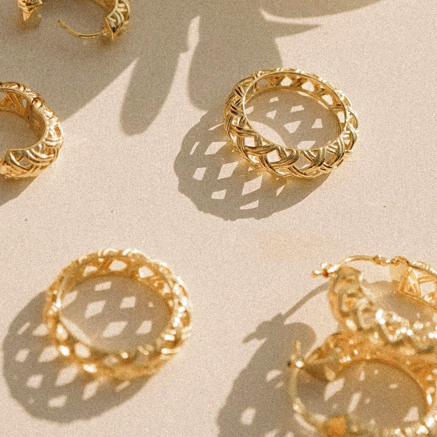 Shrimps Woven Dome Ring 18ct Gold Plate