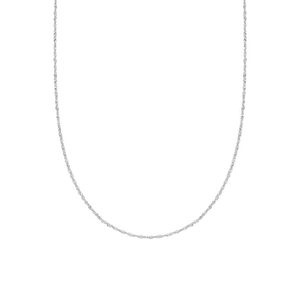 Singapore Layering Chain Necklace Sterling Silver