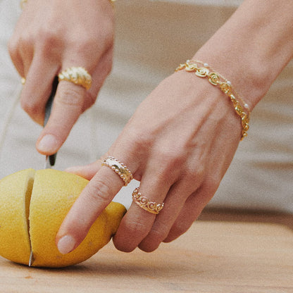 Sol Bracelet Layering Set 18ct Gold Plate