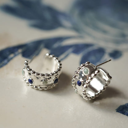 Sol Lapis Layering Set Sterling Silver