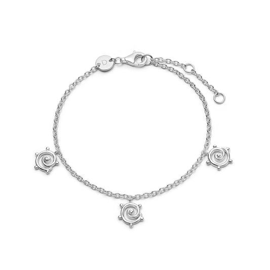 Spiral Sun Drop Bracelet Sterling Silver