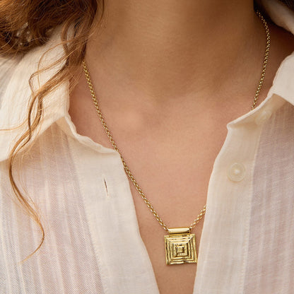 Strata Triple Drop Earrings & Necklace Set 18ct Gold Plate