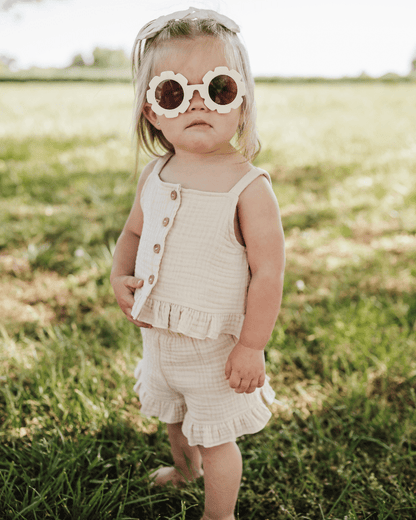 Tate Button Front Two-Piece Set - Toasted Oat